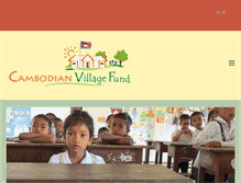 Tablet Screenshot of cambodianvillagefund.org